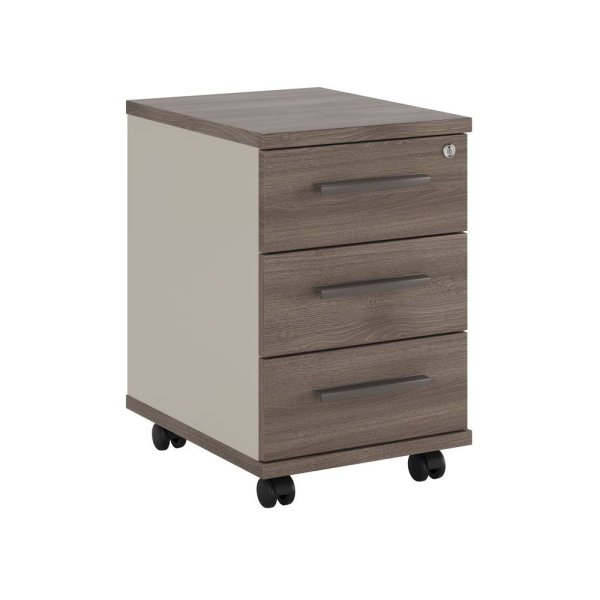 Тумба подкатная с 3 ящиками New Line NLN36330331 406x525x620 (Дуб шамони темный)