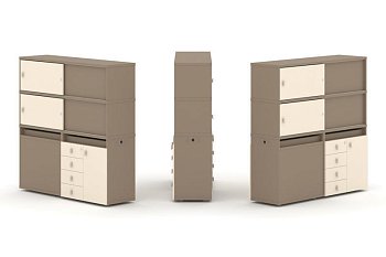 Тумба двойная + высокая надставка ES.NB.2V-25 (1500х410х1520)