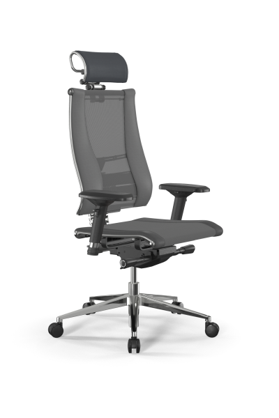 Кресло для руководителя Метта Y 3DE B2-14D - YM93+Infinity /Kc09/Nc09/D04P/H2cL-3D(M26.B32.G25.W03) (Серый | Темно-серый)