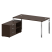 Стол для руководителя с тумбой левый БГ.СРТ-4.8 (L) 1700x1620x750