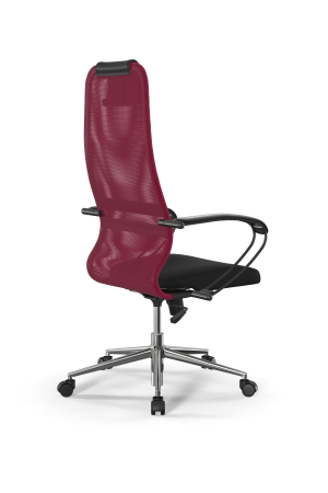 Кресло для руководителя Метта Sit 8 B1-8K - X1+UMF(X1) /Uh00/Wh00/K1bL(M09.B23.G18.W01) (Красный | Черный)