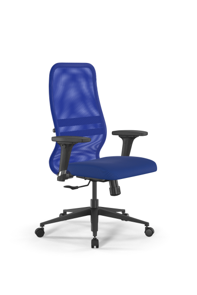 Кресло для руководителя Метта SynchroSit 8 B2-8D - X1+UMF(X1) /Uh00/Wh00/D02P(M20.B11.G19.W02) (Синий)