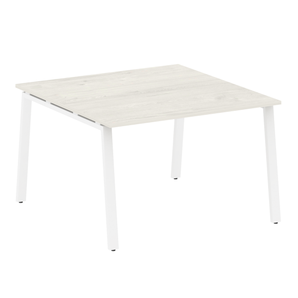 Стол для переговоров (1 столешница) на А-образном м/к Metal System Style БА.ПРГ-1.2 1200x1235x750 (Дуб наварра/Белый металл)