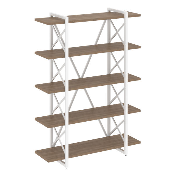 Стеллаж на регулируемых опорах-5 полок VR.L-MST.O-5.8V 1200x400x1650 (Дуб Аризона/Белый металл)