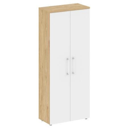 Шкаф высокий широкий Shift SK.ST-1.9 (800x420x1977) (Тиквуд Светлый-Белый Бриллиант)