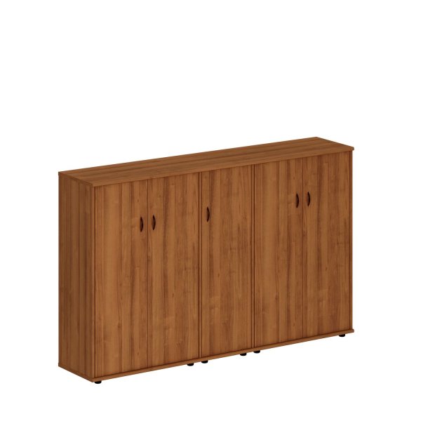 Шкаф средний (закрытый + закрытый узкий + закрытый) Престиж Исп.25 2200x460x1360 (Темный орех)