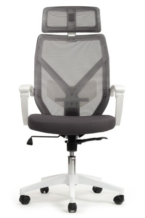 Офисное кресло Oliver RCH W-203AC Белый пластик | Серый (Серый | Белый)