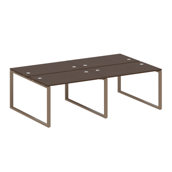 Рабочая станция Metal System Style БО.СМ-4.2 2400x1475x750 (Венге Цаво/Мокко металл)