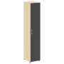 Шкаф для документов узкий со стеклом черным LT.SU-1.10 R (R) black