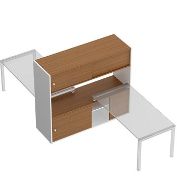 Тумба опорная 180 с надстройкой-купе Profiquadro КВ 2010 БВ 1800x604x1567
