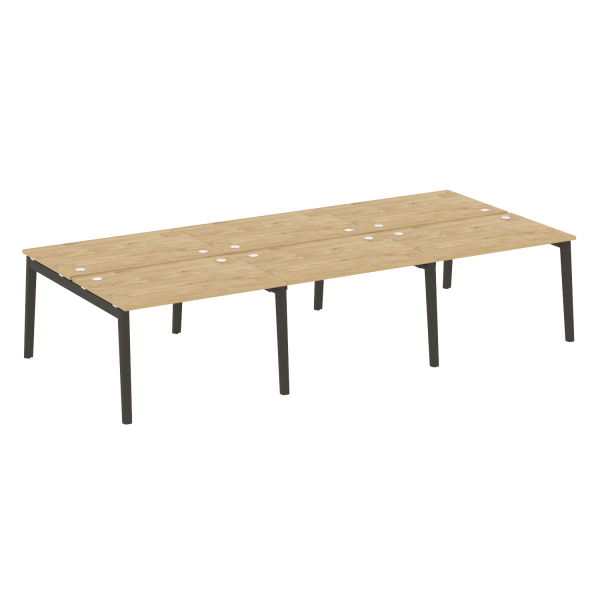 Рабочая станция на деревянных опорах Onix Wood OW.D.RS-6.2.8 3540x1635x750