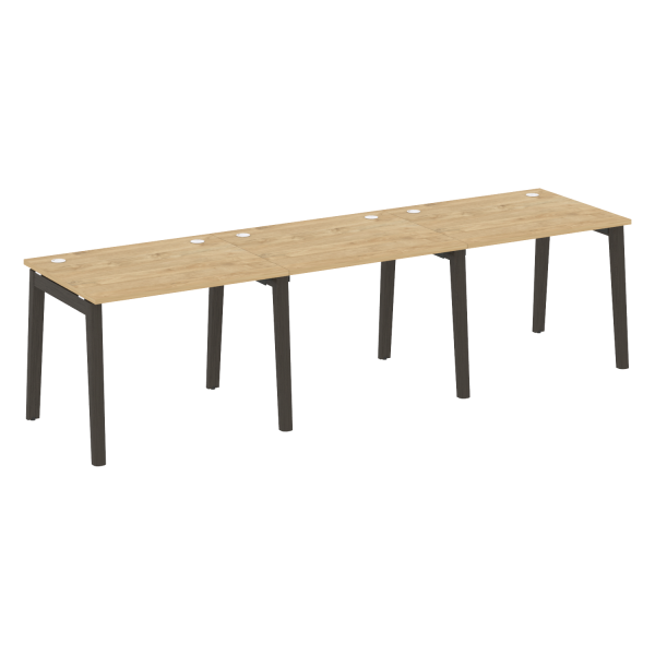 Рабочая станция на деревянных опорах Onix Wood OW.RS-3.1.8 2940x800x750
