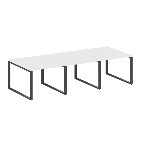 Переговорный стол 3 столешницы Metal System Style БО.ПРГ-3.1 3000x1235x750