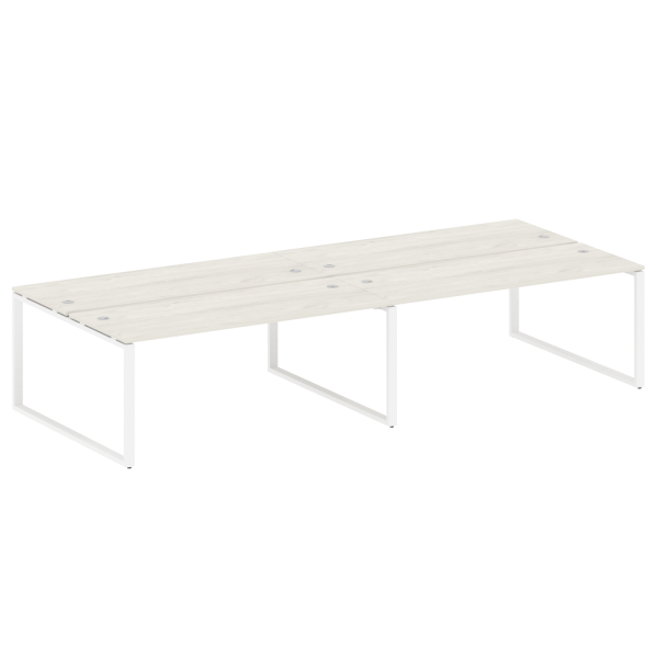 Рабочая станция Metal System Style БО.СМ-4.5 3600x1475x750 (Дуб Наварра/Белый металл)