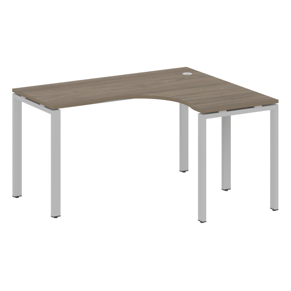 Стол криволинейный правый Metal System Style БП.СА-3 Пр 1400x1200x750 (Вяз/Серый металл)
