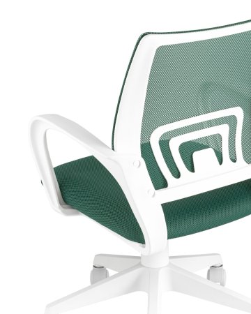 Кресло офисное TopChairs ST-BASIC-W зеленый крестовина пластик белый (Компьютерное кресло ST-BASIC-W зеленый)