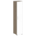 Шкаф для документов узкий со стеклом белым LT.SU-1.10 R (R) white