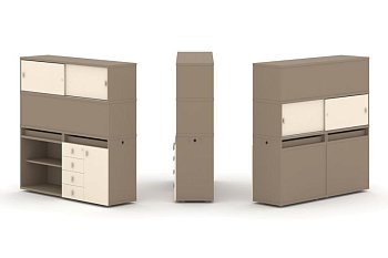Тумба двойная + высокая надставка ES.NB.2V-12 (1500х410х1520)