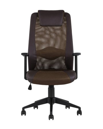 Кресло офисное TopChairs Studio коричневое (Компьютерное кресло Studio коричневый)