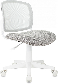 Кресло детское CH-W296NX светло-серый TW-02 Twist сетка/ткань крестов. пластик пластик белый