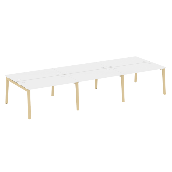 Рабочая станция на деревянных опорах Onix Wood OW.D.RS-6.3.7 4140x1475x750