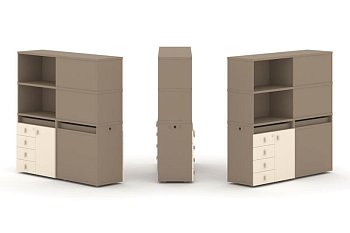 Тумба двойная + высокая надставка ES.NB.2V-19 (1500х410х1520)