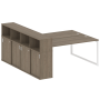 Рабочая станция с шкафом-купе на О-образном м/к Metal System Style БО.РС-СШК-4.5 Т 2210x2332x1098