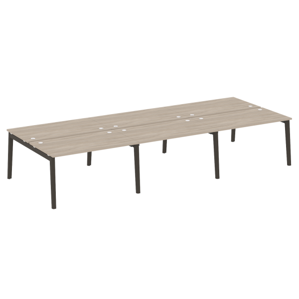 Рабочая станция на деревянных опорах Onix Wood OW.D.RS-6.3.8 4140x1635x750