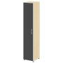 Шкаф для документов узкий со стеклом черным LT.SU-1.10 R (L) black