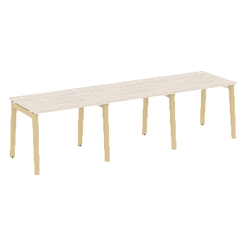 Рабочая станция на деревянных опорах Onix Wood OW.RS-3.1.8 2940x800x750