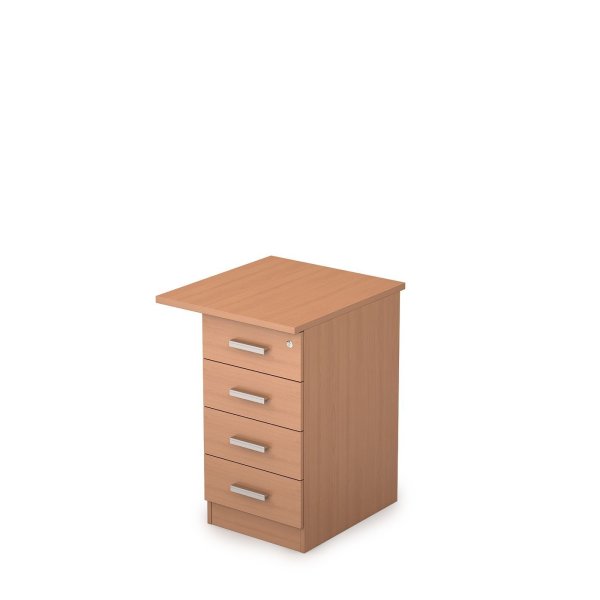 2ТЗ.002.5 Тумба приставная с топом, замок 550x600x750 (Бук)