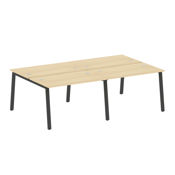 Рабочая станция на 4 рабочих места на А-образном м/к Metal System Style БА.СМ-4.2 2400x1475x750