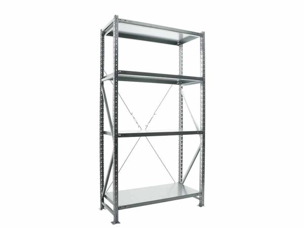 Стеллаж MS U 200/100x50/4 (Нагрузка на полку 300) (Оцинкованная сталь)