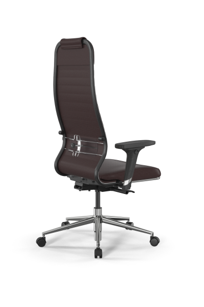 Кресло для руководителя Метта SynchroSit 10 B1-117D - Extra /Um02/Wm12/D02P(M23.B23.G18.W02) (Темно-коричневый)