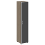 Шкаф для документов узкий со стеклом черным LT.SU-1.10 R (R) black