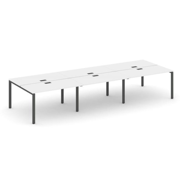 Рабочая станция 2-х сторонняя SN-6P.DRS-084 (4740х1632х750) (Белый/Металл Антрацит)