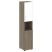 Шкаф для документов с нишей узкий со стеклом белым LT.SU-1.4 R (R) white