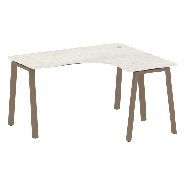 Стол криволинейный правый Metal System Style БА.СА-3 Пр 1400x1200x750 (Дуб Наварра/Мокко металл)