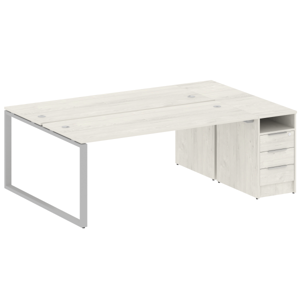 Рабочая станция Metal System Style БО.РС-СТП-2.5 2212x1475x750 (Дуб Наварра/Серый металл)