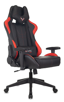 Кресло игровое Zombie VIKING 5 AERO черный/красный эко.кожа с подголов. крестов. пластик
