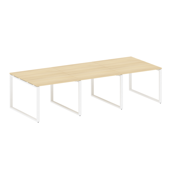 Переговорный стол 3 столешницы Metal System Style БО.ПРГ-3.1 3000x1235x750