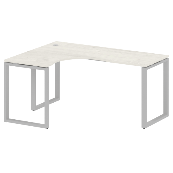 Стол криволинейный левый Metal System Style БО.СА-4 Л 1600x1200x750 (Дуб Наварра/Серый металл)