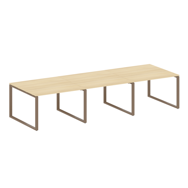 Переговорный стол 3 столешницы Metal System Style БО.ПРГ-3.2 3600x1235x750