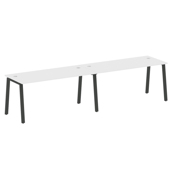 Рабочая станция на 2 рабочих места на А-образном м/к Metal System Style БА.СМ-2.4 3200x720x750