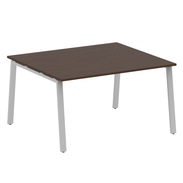 Стол для переговоров (1 столешница) на А-образном м/к Metal System Style БА.ПРГ-1.3 1400x1235x750 (Венге Цаво/Серый металл)
