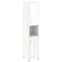 Шкаф для документов с нишей узкий со стеклом белым LT.SU-1.4 R (R) white