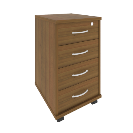 Тумба подкатная 4 ящ. фолдинг в комплекте Riva А.ТМ-4F 420x450x708 (Орех Гварнери)