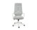 Кресло офисное / IQ / (white+grey) белый пластик / серая ткань